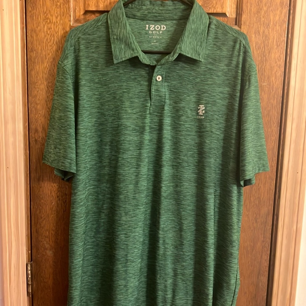 Izod Green Polo Shirt Classic Style